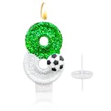 Candele di Compleanno, Candele Numero 8 con Calcio per Torta, Candele per Torte, Decorazioni per Feste di Compleanno a Tema Calcio, Torta di Decorazione Compleanno