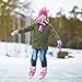Nattork Adjustable Ice Skates, Blue Ice Skating Shoes for Kids, Boys and Girls, Hockey Lace-Up Skates - Soft Padding and Reinforced Ankle Support with 4 Sizes Adjustments