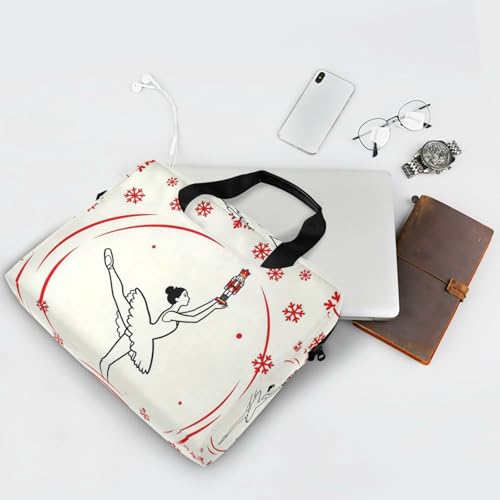 Funda para portátil de 15.6 pulgadas con asa y correa de hombro blanca miniatura 7