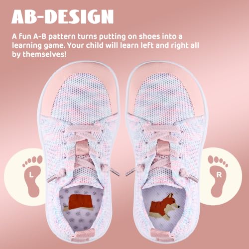 Image of WateLves Toddler Little Kids Wide Barefoot Shoes Boys Girls Minimalist Sneakers Lightweight Breathable Walking Shoes | Naturally Splay | Flexible Fit