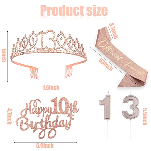 AIEX 4 Pezzi Decorazioni Compleanno Rosa Oro