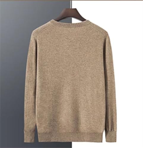 Men's V-Neck Sweaters Pullover Cashmere Sweater Casual Long Sleeve Officeblouse Knitted Tops Elephant ash XL2