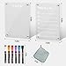 LCPCX Magnetic Calendar for Refrigerator，Fridge Calendar for Weekly Calendar Set， Includes 6 Dry Erase Markers, 1 Towel,8 Magnetic Column Silicone Pads，House Must Haves