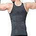 JIAO MIAO Mens Slimming Waist Body Shaper Vest Shirt,T107Gery-XXL