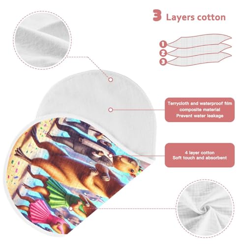 Capybara Party Balloons Baby Burp Cloths Muslin Soft Burp Cloth Rags Cotton Burp Clothes Absorbent for Unisex Boy Newborn Girl 1 Pack 22x11 Inches3