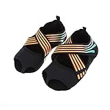 【LIBRE Y FLEXIBLE】Calcetines de yoga antideslizantes Adopta material de caucho de cloropreno, libre y flexible, ofrece una sensación antideslizante de pies descalzos, que le brinda una mejor protección al hacer yoga.