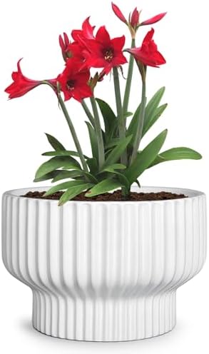 OXART Ceramic Pots for Plants, 7.7 Inch Round Plant Pot with Drai...