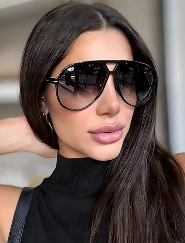 Oversized Retro Aviator Sunglasses for Women Men Classic 70s Vintage Style Trendy Large Frame Sun Glasses3