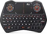 REIIE Backlit Version K03 Mini QWERTY Keyboard Adjustable DPI Touchpad for PC, HTPC, Apple, Xbox360, Wii, PS3, Black