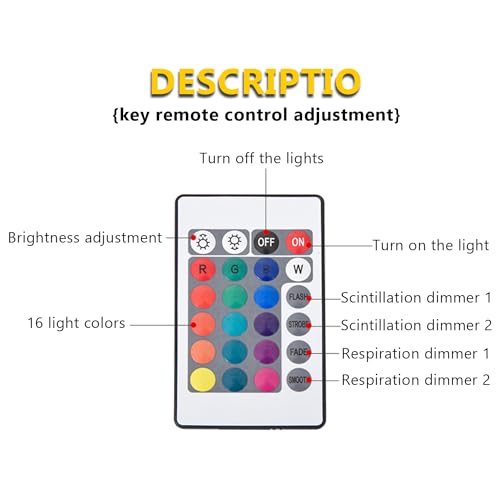 image for Growalleter Ocean Wave Projector Light, 16-Color LED Shower Lamp with 