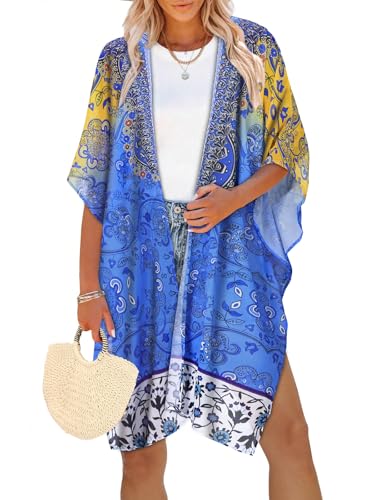 Image of Swimsuit Coverups for Women Sarong Beach Bikini Wrap Sheer Short Skirt Chiffon Scarf for Swimwear