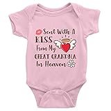 Snagminio Sent With Kiss From Grandma Baby Boy Girl Onesie Newborn Organic Bodysuit Romper