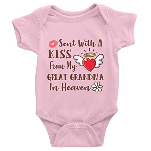 Image of Snagminio Sent With Kiss From Grandma Baby Boy Girl cloths Newborn Organic Bodysuit Romper