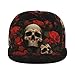 Vykmvtyb Gothic Rose Blood Skull-1 Baseball Cap Unisex Snapback Flat Hats Adjustable Casual Fashion Hip Hop Hat Style Adjustable Hat for Men Women