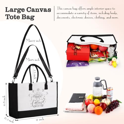 Hihealer Beach Tote Bag for Women—Canvas Tote Bag Witchy Gifts for Women, Travel Handbag Birthday Gifts for Mom Friend2