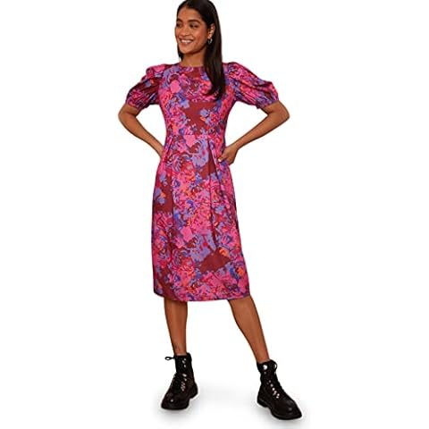 Chi Chi London Burgundy Floral Midi Dress Cover
