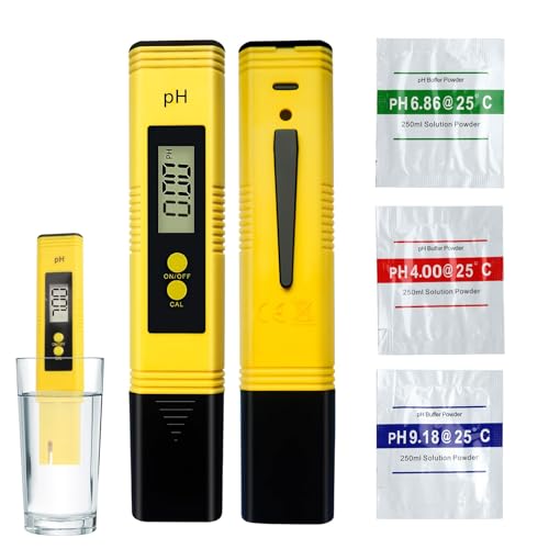 PH Tester Misuratore Digitale, Tester Digitale Acqua di Misurazione 0.00-14.00 PH, Auto-Calibrazione, Alta Risoluzione Misuratore PH Piscina per Acquari, Idroponica, Piscine, Test Acqua Potabile PH Tester Misuratore Digitale, Tester Digitale Acqua di Misurazione 0.00-14.00 PH, Auto-Calibrazione, Alta Risoluzione Misuratore PH Piscina per Acquari, Idroponica, Piscine, Test Acqua Potabile