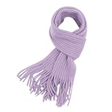 RARITYUS Kids Knitted Scarf Fashion Solid Color Toddler Soft Warm Scarves Neck Warmer Winter for Womens Girls