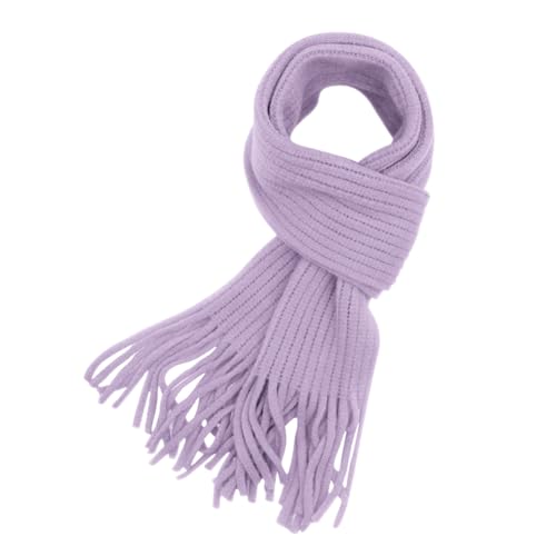 RARITYUS Kids Knitted Scarf Fashion Solid Color Toddler Soft Warm Scarves Neck Warmer Winter for Womens Girls