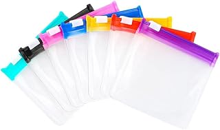 35 Pcs Zippered Pill Pouches Organizer Plastic Bags, Reusable Translucent Medicine Organizer Sealing with Slide Lock Writable Label, Plastic Self Sealing Travel Medicine Organizer (Color 7pcs)