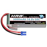 HRB 4S Lipo Battery 14.8V 5000Mah 50C with ec5 Connector for Traxxas RC Cars RC Quadcopter Airplane Car Truck Boat Hobby