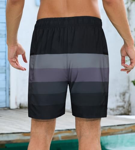 Bañador para hombre con forro de compresión y secado rápido ajustable 6