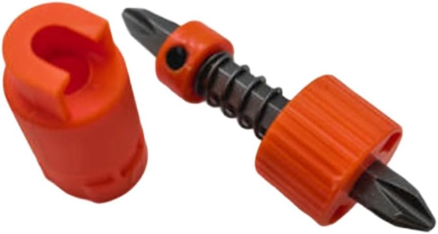 Loaded Screwdriver Bit Holder with Anti-Drop, Secure Screw Retaining Tool DIY Projects, Ergonomic, Orange(2pcs)