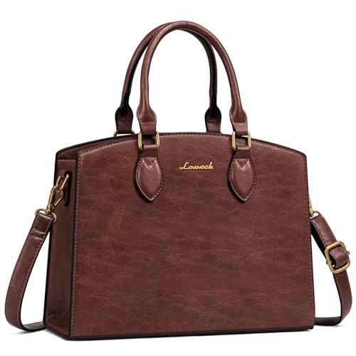 LOVEVOOK Vintage PU Leather Tote Shoulder Bag for Women