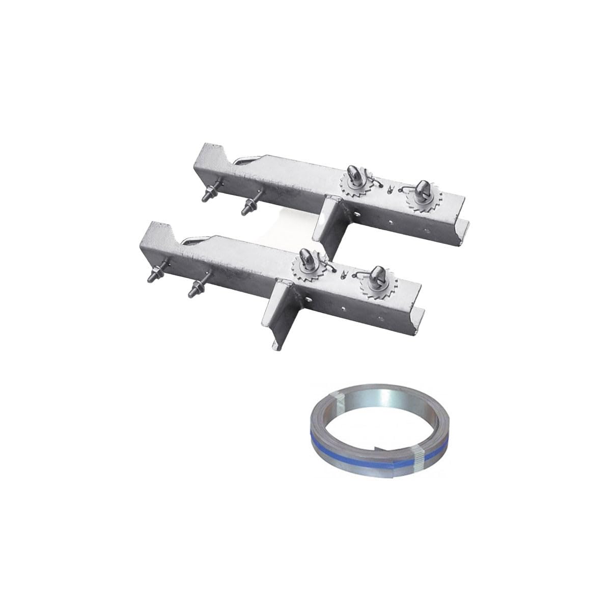Pack Cerclage Cheminée Double Fixation + Feuillard Galvanisé 10m Fixation Antenne TNT