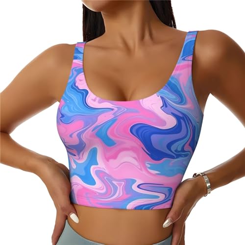 Camiseta de mujer sin mangas Mexpekil con cuello en U y estampado de planetas
