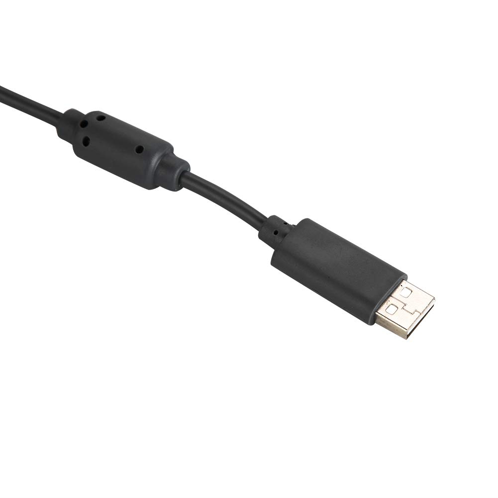 Bewinner Cable de repuesto controlador 360, cable USB Cable de repuesto de 4 pines para cable de gamepad con adaptador de separación para el controlador 360 (negro)
