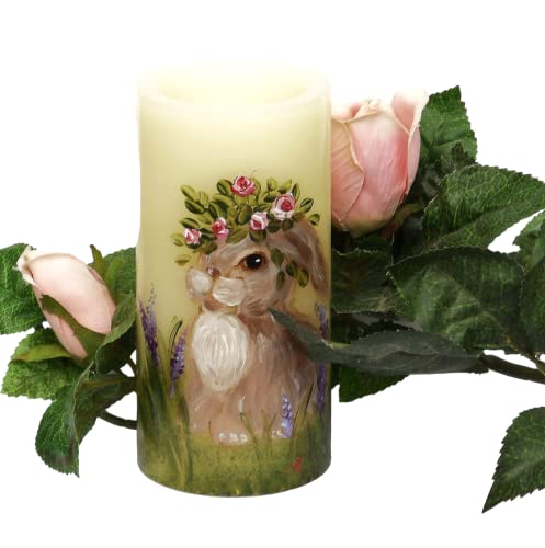 Cute Original Design Decorative Hand Drawn and Painted Easter Bunny AA Battery Operated...