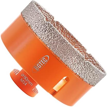 BGTEC Dry Diamond Core Drill Bits Diameter 35mm for Porcelain Tile Ceramic Marble Brick M14 Thread