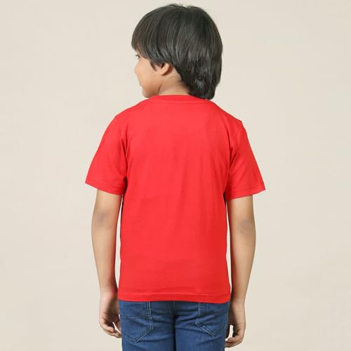 Image of Kidsville Official Marvel Avengers Spiderman Boys Half Sleeve Round Neck White Graphic Printed Cotton T-Shirts for Kid Boys