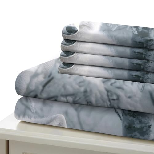 Parure de lit chat des neiges 3D pour des nuits douces et douillettes