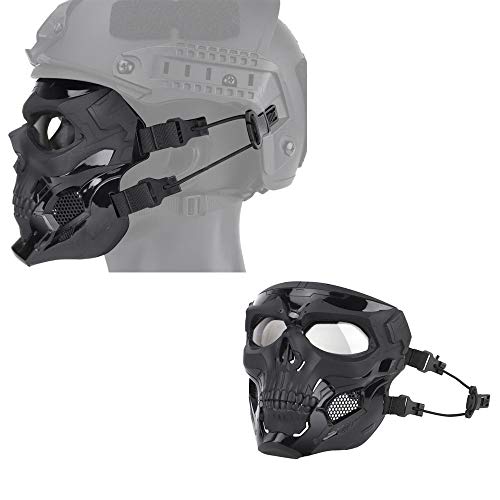 image for JFFCESTORE Tactical Mask,Protective Full Face Clear Goggle Skull mask 