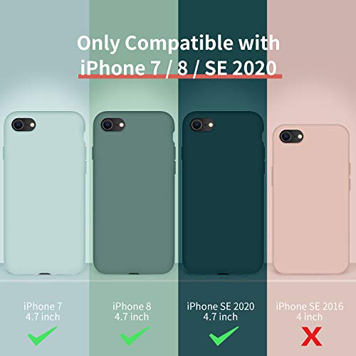 Cordking Iphone Se Case 2022/2020, Iphone 7 8 Case, Silicone Ultra Slim Shockproof Phone Case With [Soft Microfiber Lining], 4.7 Inch, Black #TOP5