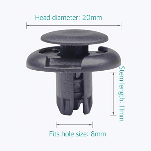 Lantee 50 Pcs Car Front Fender & Bumper Support Push-Type Retainer Clips For Honda Acura 91512-Sx0-003 & Mitsubishi Mu000319 #TOP1