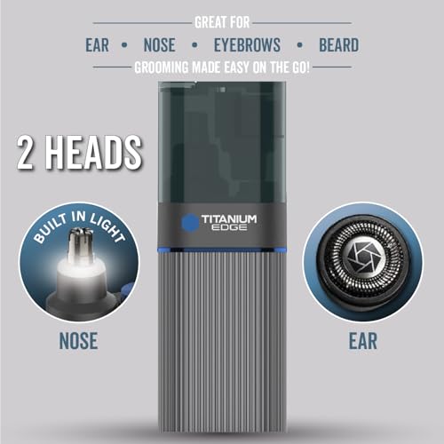 Image of Microtouch Titanium Edge Ear & Nose Trimmer | Titanium-coated ear & nose trimmer with dual blades, built-in light, and water-resistant travel-friendly design
