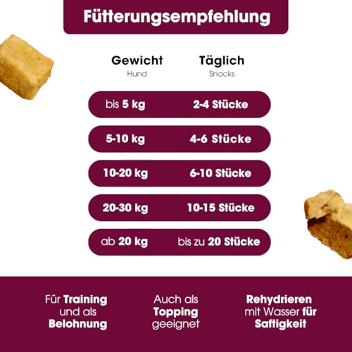 KAUDAS RinderleberPur Natursnack – 2 x 90 g gefriergetrocknetes Rinderleber Leckerli Hund mit hohem Proteingehalt, 100% natürlicher Hundesnack 450g Rohgewicht – ohne Zucker, Getreide & Zusatzstoffe