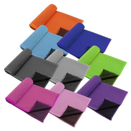 GANAZONO 9pcs Cooling Towel Pilates Towel for Workout Yoga Running Sports Gym for Men Women
