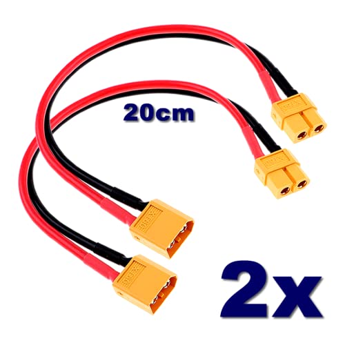 Cavo Prolunga XT60 Maschio-Femmina - 14AWG/12AWG - Lunghezze 10cm A 50cm