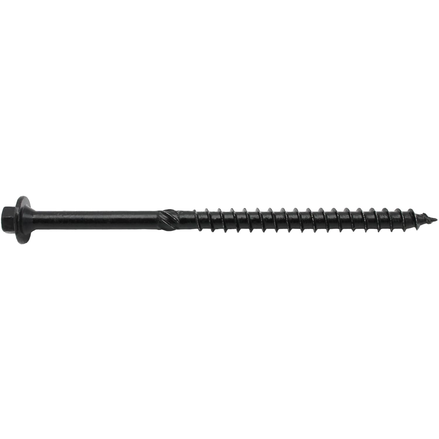 #17 X 5 Heavy Duty Structural Wood Screws - Exterior Coated Heavy Duty Wood Screws - Use for Fastening Ledger Boards, Large Timbers, Logs and More (50
