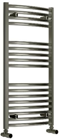 D3 Designer Curved Heated Towel Rail 1200mm high 500mm wide Chrome