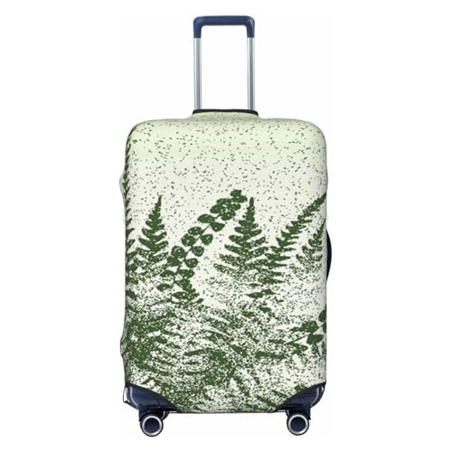 Natural Plant Fern Leaf Print Luggage Suitcase Covers Elastic Washable Luggage Protector Luggage Covers For Suitcase