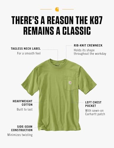 Carhartt Men's Loose Fit Heavyweight Short-Sleeve Pocket T-Shirt - Built to Last!