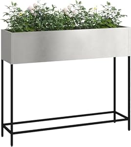 Generic Erhöhter Gartenpflanzer Edelstahl 100x26x82 cm