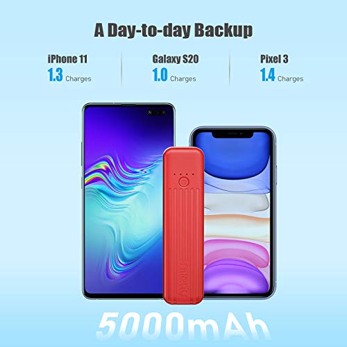 Miady 3-Pack Portable Charger 5000Mah, 3.45Oz Lightweight Power Bank, 5V/2.4A Output & 5V/2A Input Battery Pack Charger, Mini Portable Phone Charger For Iphone, Samsung Galaxy And Etc #TOP1
