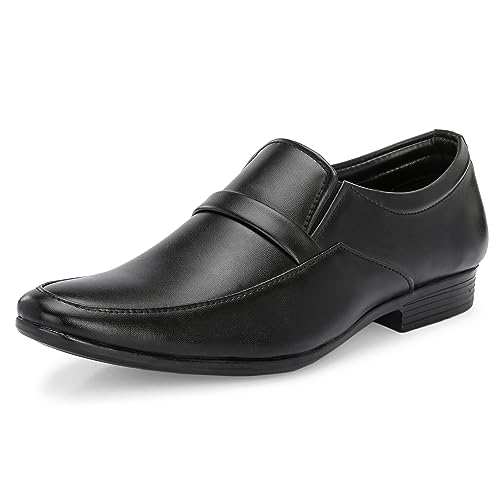 Image of Centrino Mens Formal Shoe |Slip-On Men's Formal Shoe | Stylish Non-Lace Design | Soft Cushioned Insole for Comfort | Perfect for Office & Formal Wear (64046)