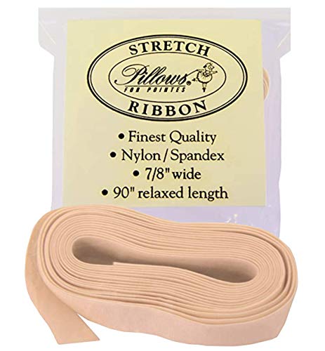 Pillows for Pointes® Stretch Ribbon for Ballet Pointe Toe Shoes Euro Pink - 2.5 Yards2